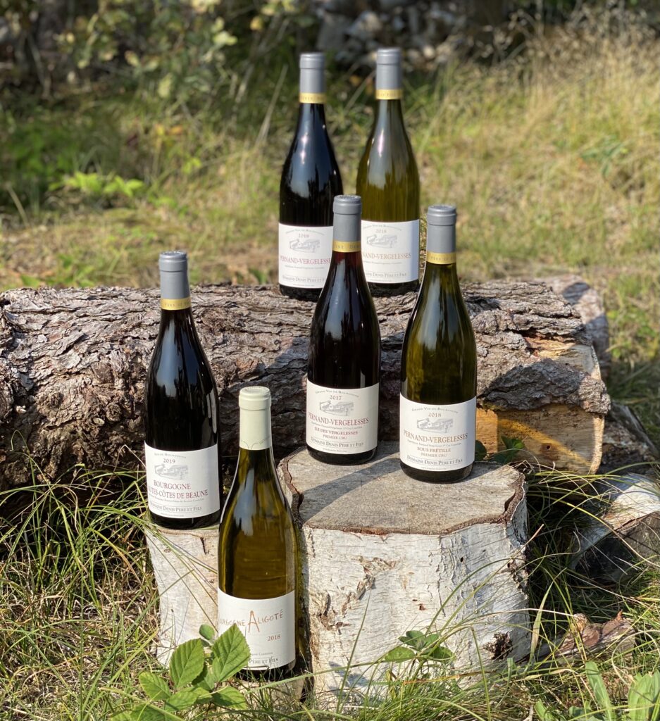Billede af de seks Bourgognevine fra kassen